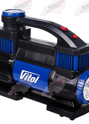 Компресор "vitol" к-70 150psi/23amp /90л/2 циліндра /шланг 5,0м/клеми