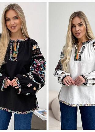 Женская рубашка вышиванка s m l xl xxl xxxl, вышиванки женские производитель турция белый, m