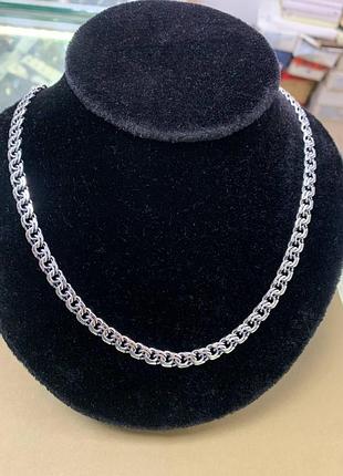 Серебряная цепочка 925 пробы бисмарк зеркальный 60 см.48 г.