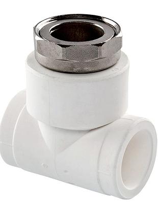 Тройник ppr с накидной гайкой 20 х 3/4" tebo белый 25/100