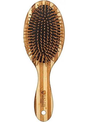 Salon professional массажная щетка бамбуковая с бамбуковой щетиной.средняя.