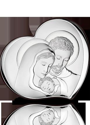 Икона сердце святая семья посеребренная от компании valenti.