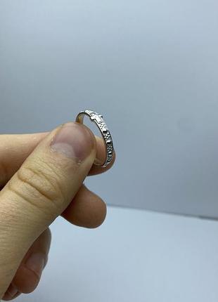 Серебряное родированное кольцо 925пр."вервица"0465.10р. 19.5