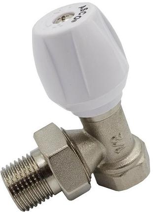 Кран радиаторный 1/2" угловой подача asсo 1/50