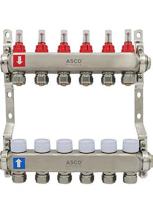 Коллекторная группа ss304 1"х16*2.0 - 6 выходов asco