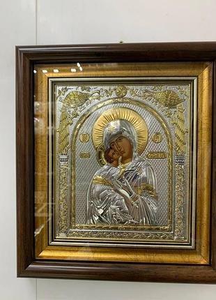Икона богородица владимирская от фирмы silver axion.23/26см.