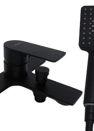 Смеситель для ванны латунь aim черный матовый dg01130 (matte black)