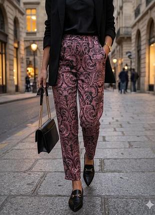 100% шовкові штани zara woman брюки