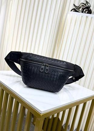 Чоловіча плетена сумка пояс bottega veneta