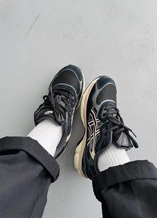 Кроссовки asics gel-nyc black/grey/beige 7