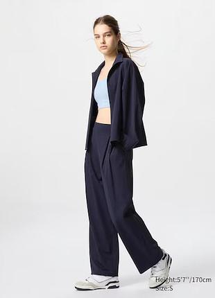 Брюки тонкие ultra stretch airism широкий крой uniqlo