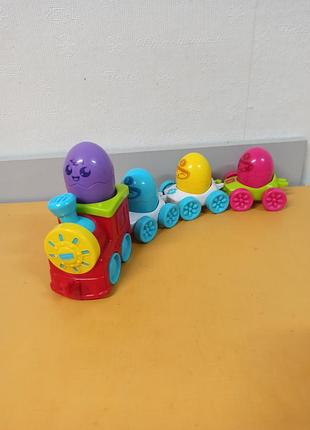 Ігровий набір сортер toomies, потяг, паровоз і машинки з веселими яйцями
