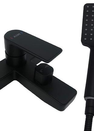 Смеситель для ванны латунь aim черный матовый dg00731 (matte black)