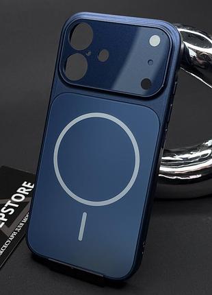 Чохол для iphone 16 з magsafe і лінзами на камеру скляний матовий glass acrylic case