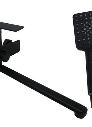 Смеситель для ванны длинный излив aim черный матовый dg01153 (matte black)