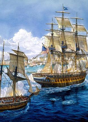 Набор алмазная мозаика вышивка парусник в плавании море корабль волна на подрамнике полная 5d 40х50 178983