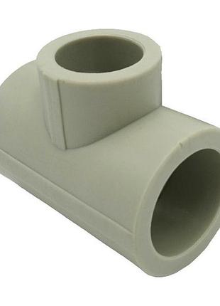 Тройник редукционный ppr ø32x25x32 серый цвет grandi 20/100шт