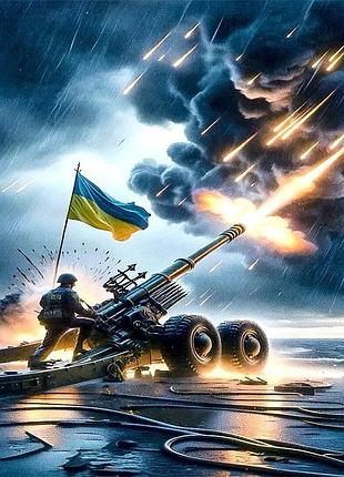 Алмазная мозаика вышивка с днем территориальной обороны украина на подрамнике полная 5d 40х50 см image40