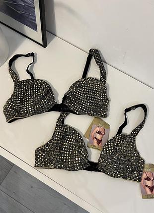 Блискучі бюстгалтер золотий виступ танці діско gold bra