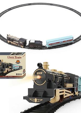 Детская железная дорога на батарейках lianxiang classic train со звуковыми и световыми эффектами 86467 (4821000370827)