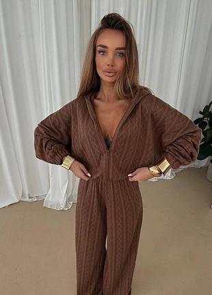 Ангоровый костюм женский, брючный костюм-двойка ангора косычка