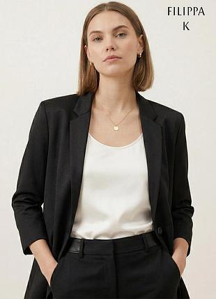 Жіночий мінімалістичний чорний піджак на ґудзику filippa k м