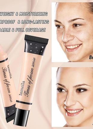 Тональний крем lameila times of frozen sense — натуральний бежевий відтінок (natural beige), рідка текстура