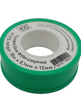 Фум-лента 12mm×0.1mm×15м (0.2g/cm3) toнасосы 10/500