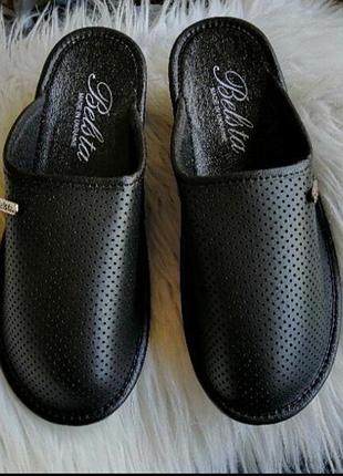 Шлепки белста зі шкірозамінника гарної якості