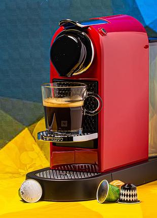 Кавомашина капсульна nespresso citiz вишнево-червона для капсул nespresso original