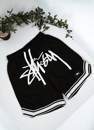 Шорти чоловіча stussy  , вишитий логотип ,чорні