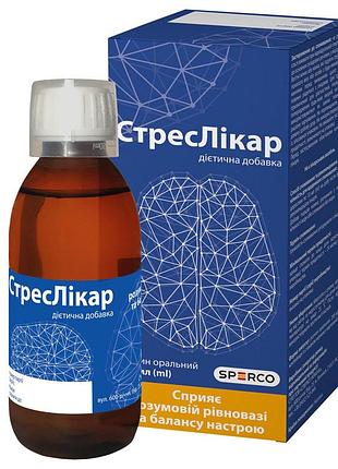 Стреслікар розчин оральний сприяє розумовій рівновазі та балансу настрою флакон 200 мл
