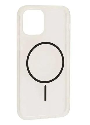 Чохол clear magnetic (color slim magsafe) box for iphone 11 black