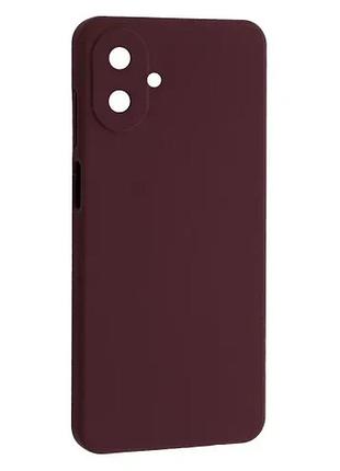 Чохол silicone case luxury для samsung a07 4g marsala