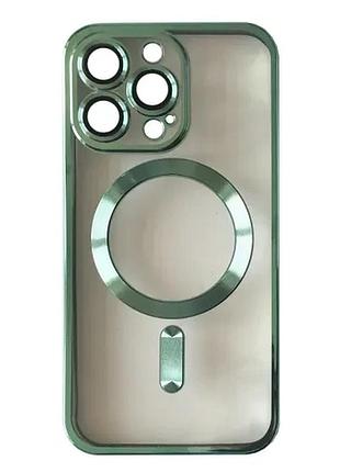 Чехол shining camera magsafe for iphone 15 pro green