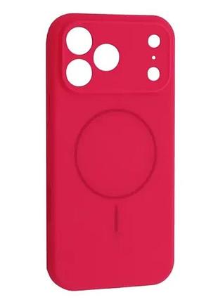 Чохол silicone case full camera fine ring magsafe for iphone 17 pro firefly