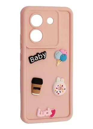 Чехол happy для xiaomi poco m7 pro 5g light pink
