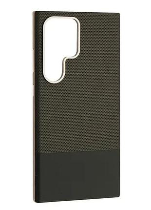 Чехол two different leather case magsafe для samsung s25 ultra green