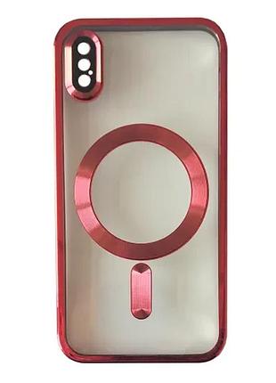 Чохол shining camera magsafe for iphone xs red