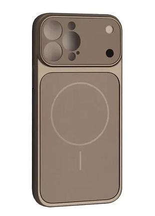 Чехол new ag glass magsafe case for iphone 14 pro max grey