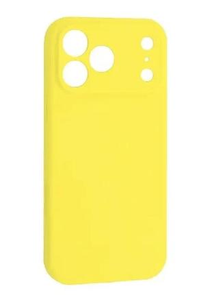 Чехол silicone case camera protective for iphone 17 pro max ( 4) yellow