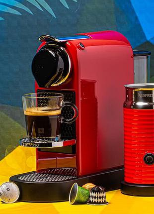 Кавомашина капсульна nespresso citiz&milk червона для капсул nespresso original