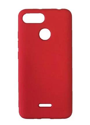 Чехол silicone case camera (no logo) для xiaomi redmi 6 red