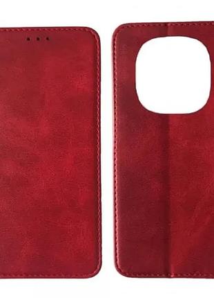 Чехол-книжка black tpu magnet for xiaomi redmi note 14 pro+ 5g red