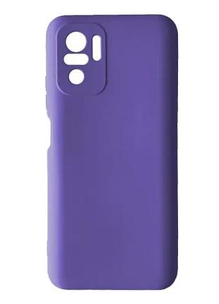 Чехол silicone case camera (no logo) для xiaomi redmi note 10/10s lilac