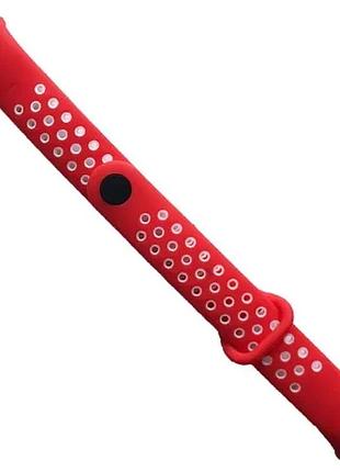 Ремінець для xiaomi mi band 8/9 sport red white