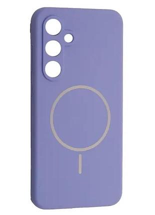 Чехол silicone case luxury+magsafe for samsung s25+ elegant purple
