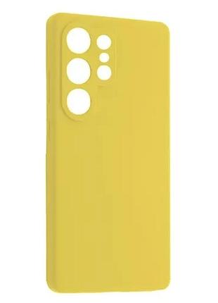 Чехол silicone case luxury для samsung s25 ultra yellow