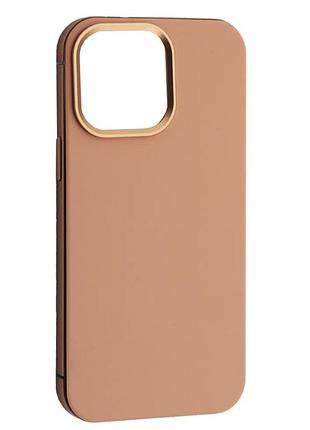 Чохол dulero metal leather magsafe case for iphone 16 pro max pink