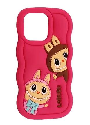 Чехол labubu case for iphone 11 pro max hot pink
